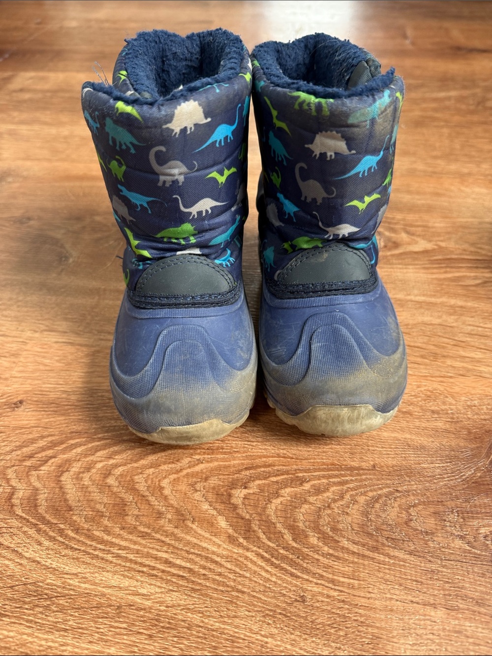 Cat & Jack Navy Blue Dinosaur Snow Boots